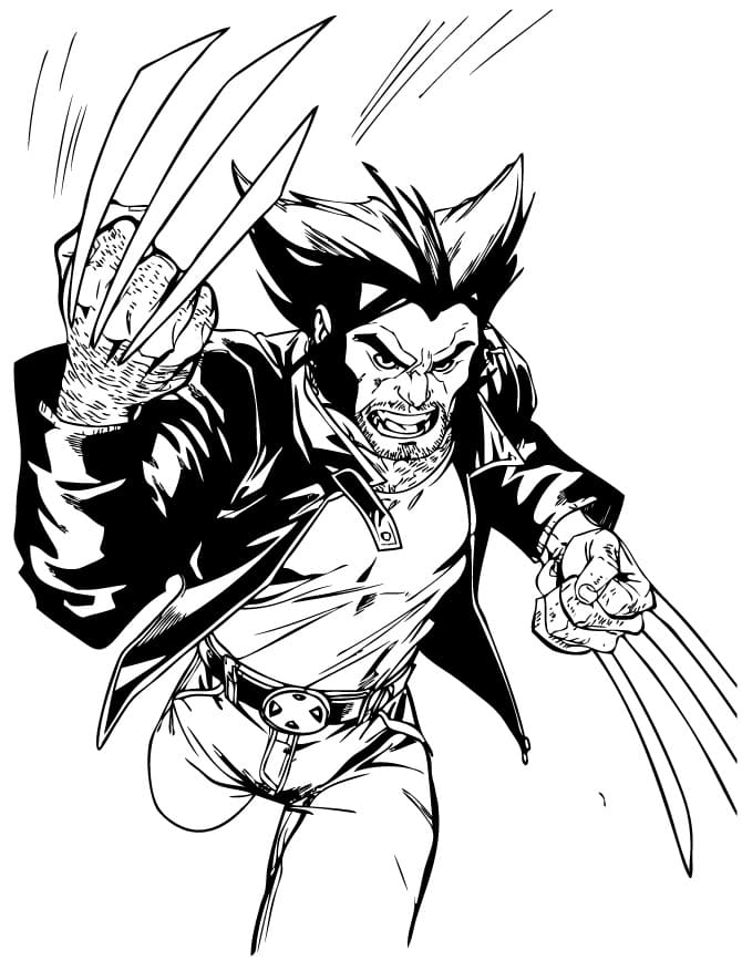 Kolorowanki Rysowanie Wolverine’a w X-Men