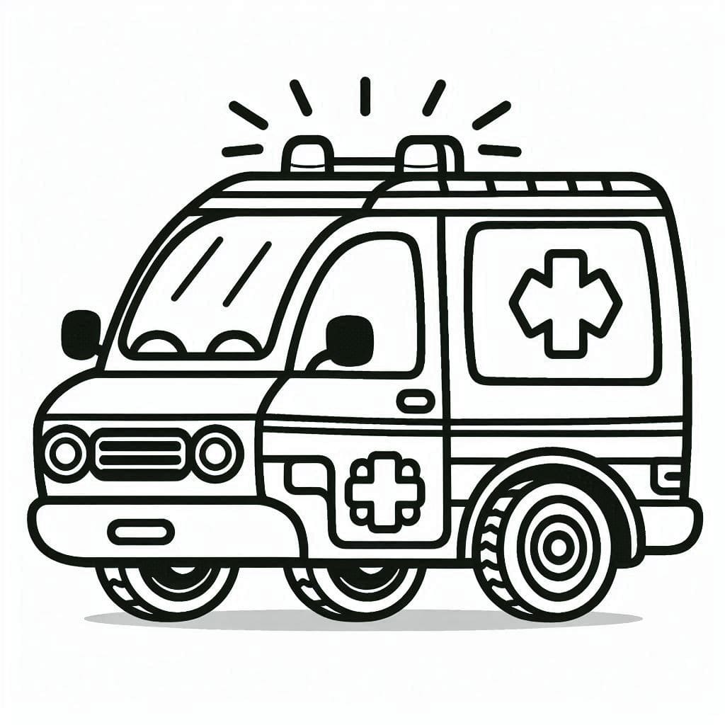 Kolorowanki Ambulans – Arkusz 10