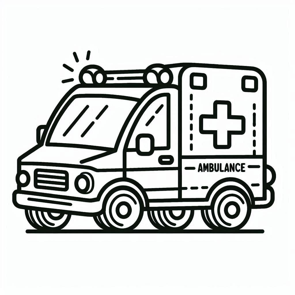 Kolorowanki Ambulans – Arkusz 12