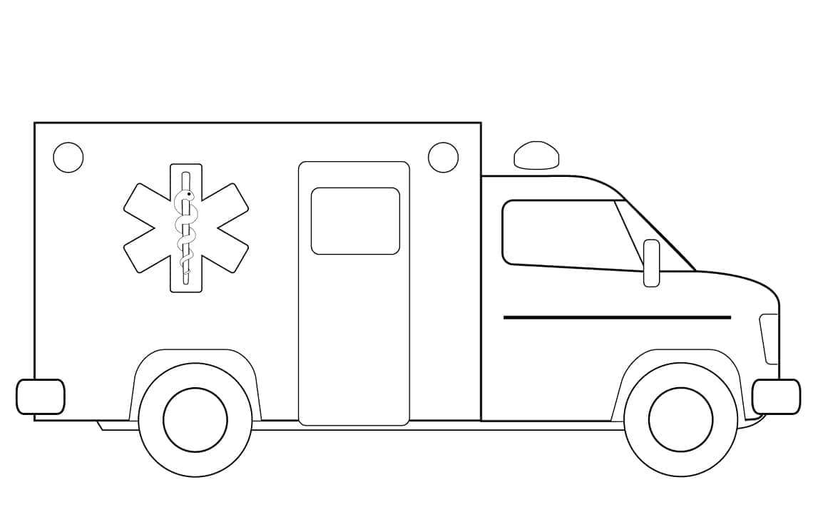 Kolorowanki Ambulans – Arkusz 4