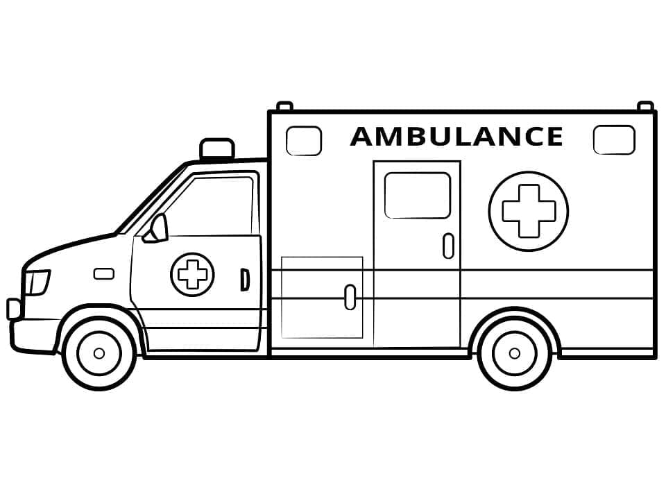 Kolorowanka Ambulans - Arkusz 5