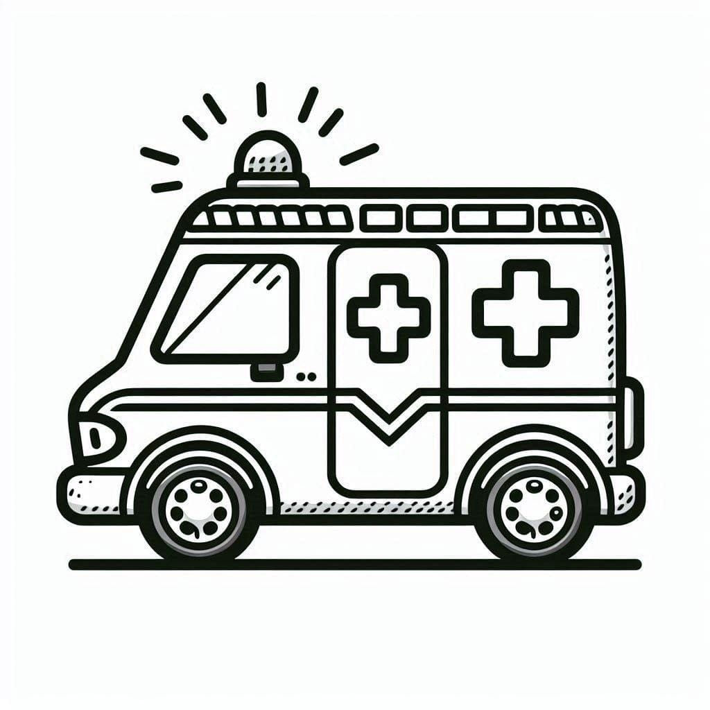 Kolorowanki Ambulans – Arkusz 8