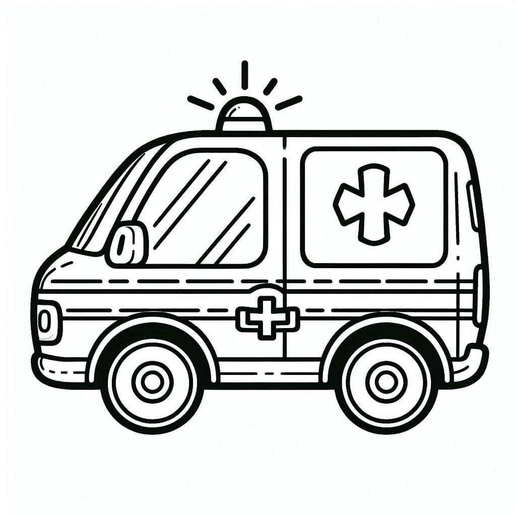 Kolorowanka Ambulans - Arkusz 9