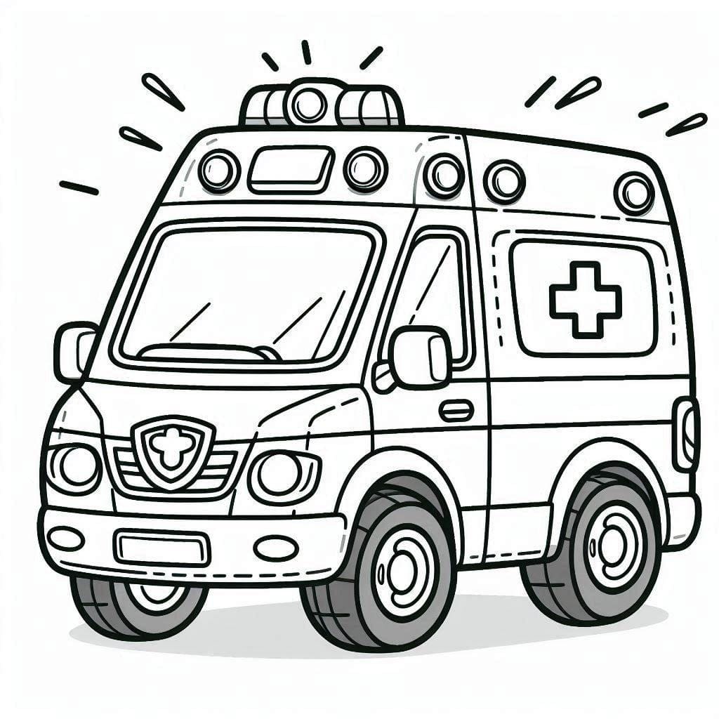 Kolorowanki Ambulans Podstawowy