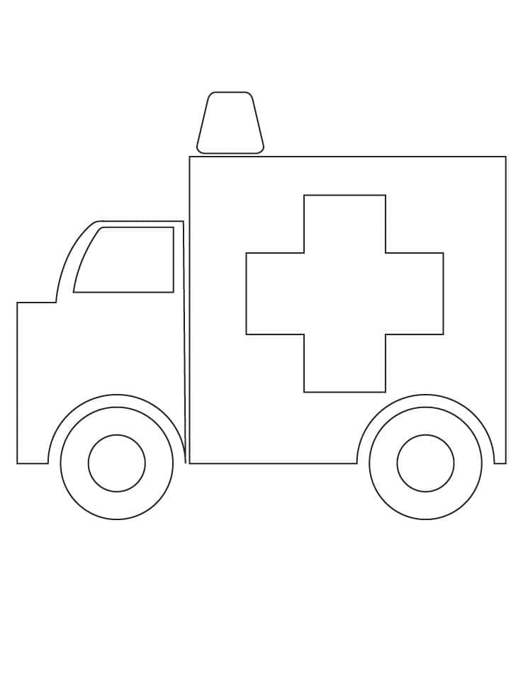 Kolorowanka Ambulans zabawkowy