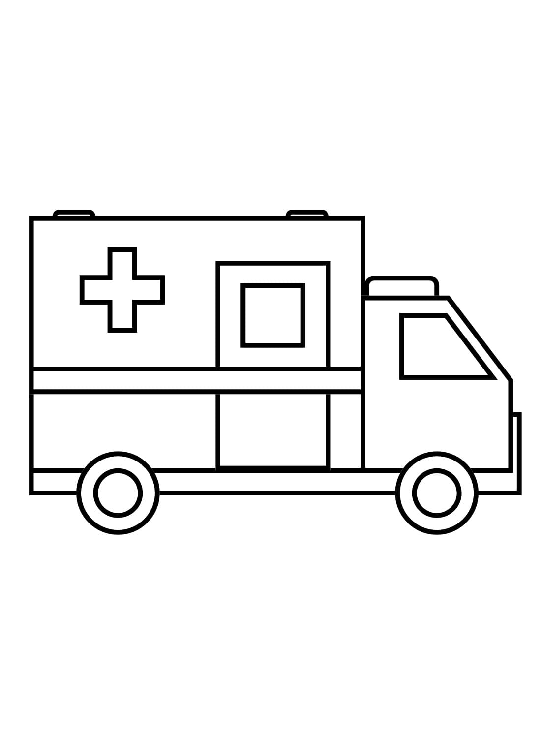 Kolorowanki Łatwa Ambulans