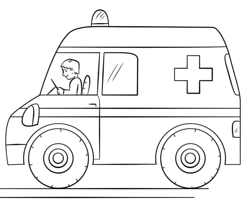 Kolorowanki Samochód Ambulans