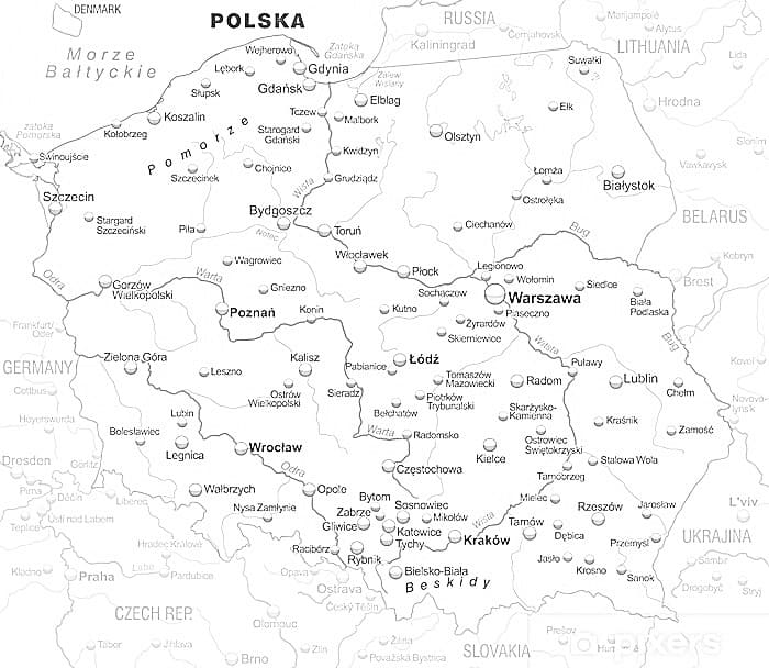 Kolorowanka Darmowa Mapa Polski