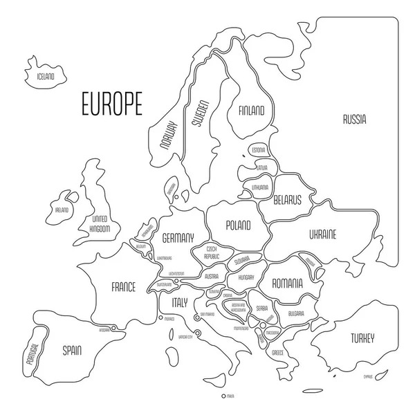 Kolorowanka Mapa Europy łatwy