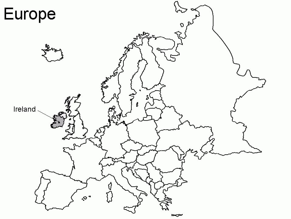 Kolorowanka Mapa Europy