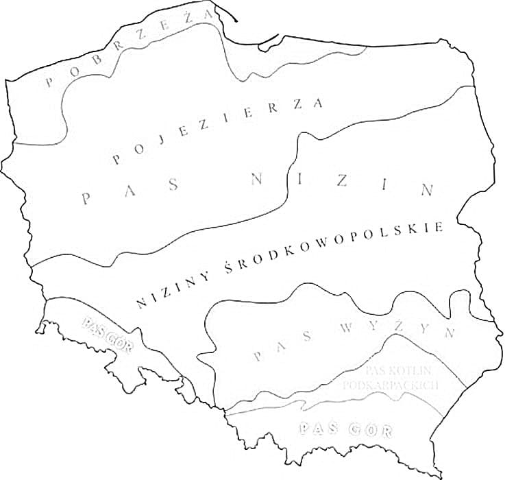 Kolorowanka Mapa Polski