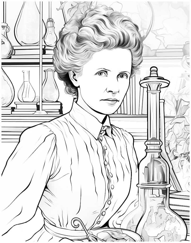 Kolorowanki Marie Curie