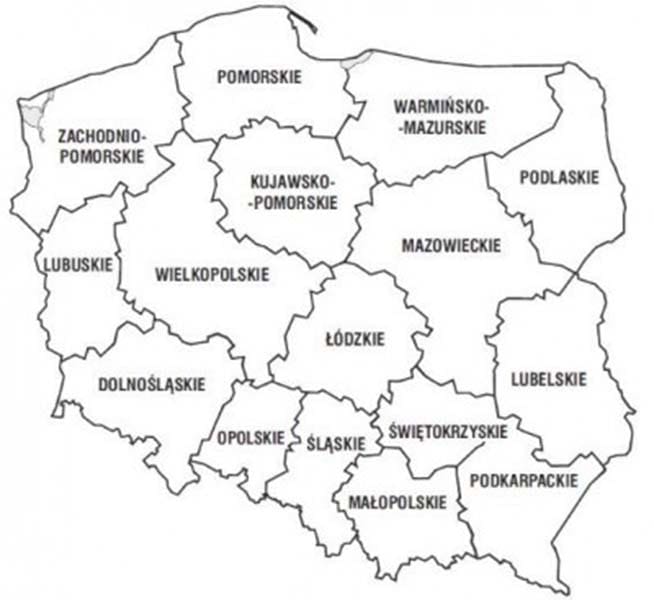 Kolorowanka Rysowanie mapa Polski