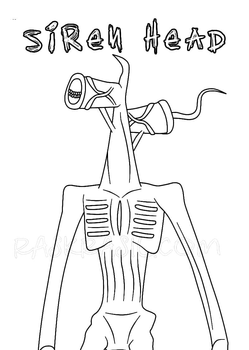 Kolorowanka Siren Head Straszna