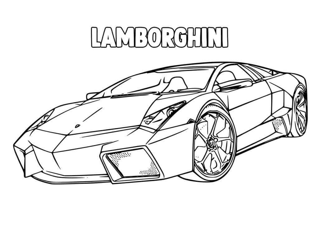 Kolorowanka Sportowe Auta Lamborghini