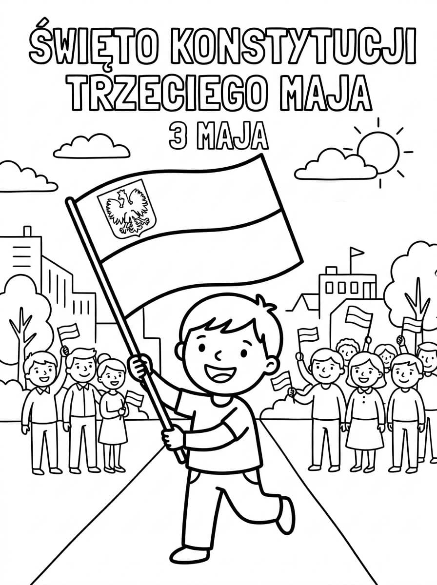 Kolorowanka Święto Konstytucji Trzeciego Maja 5