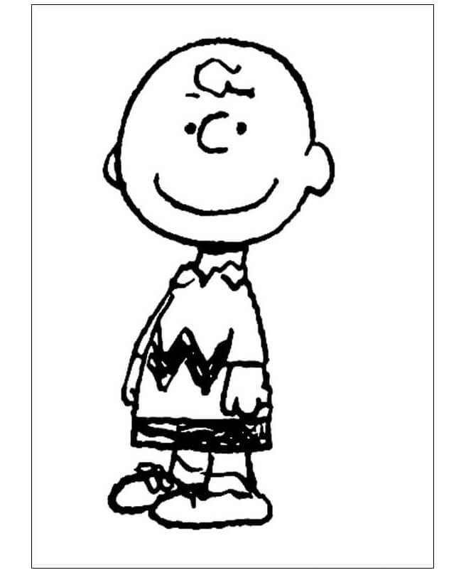 Kolorowanka Charlie Brown Stojący