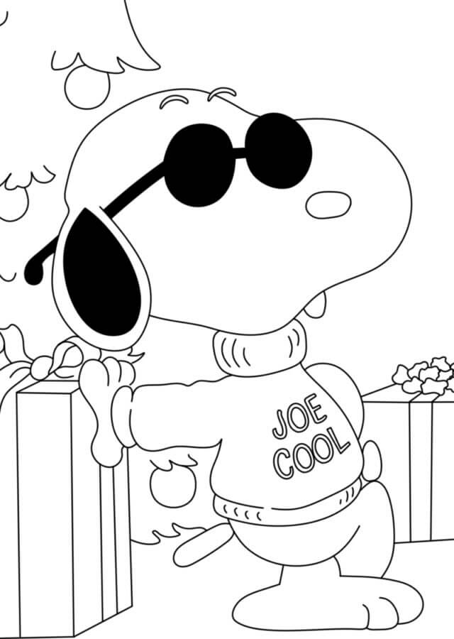 Kolorowanki Fajny Snoopy