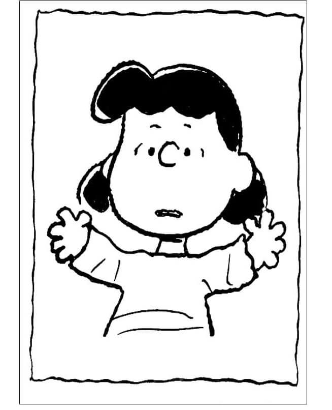 Kolorowanki Lucy Van Pelt otworzyła ramiona