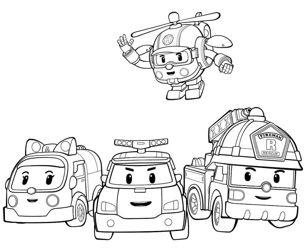 Kolorowanki Robocar Poli