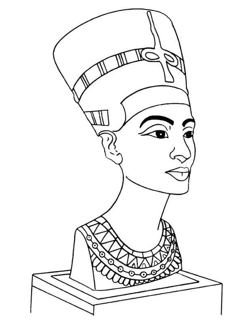 Kolorowanka Narysuj Nefertiti