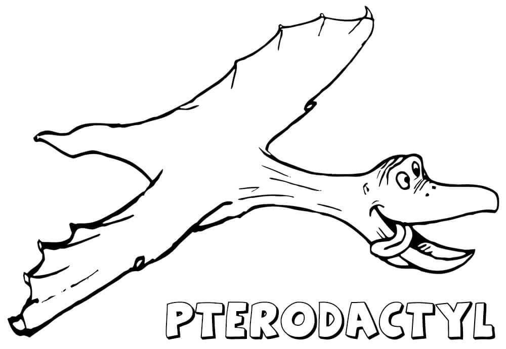 Kolorowanka Narysuj Pterodaktyl 6