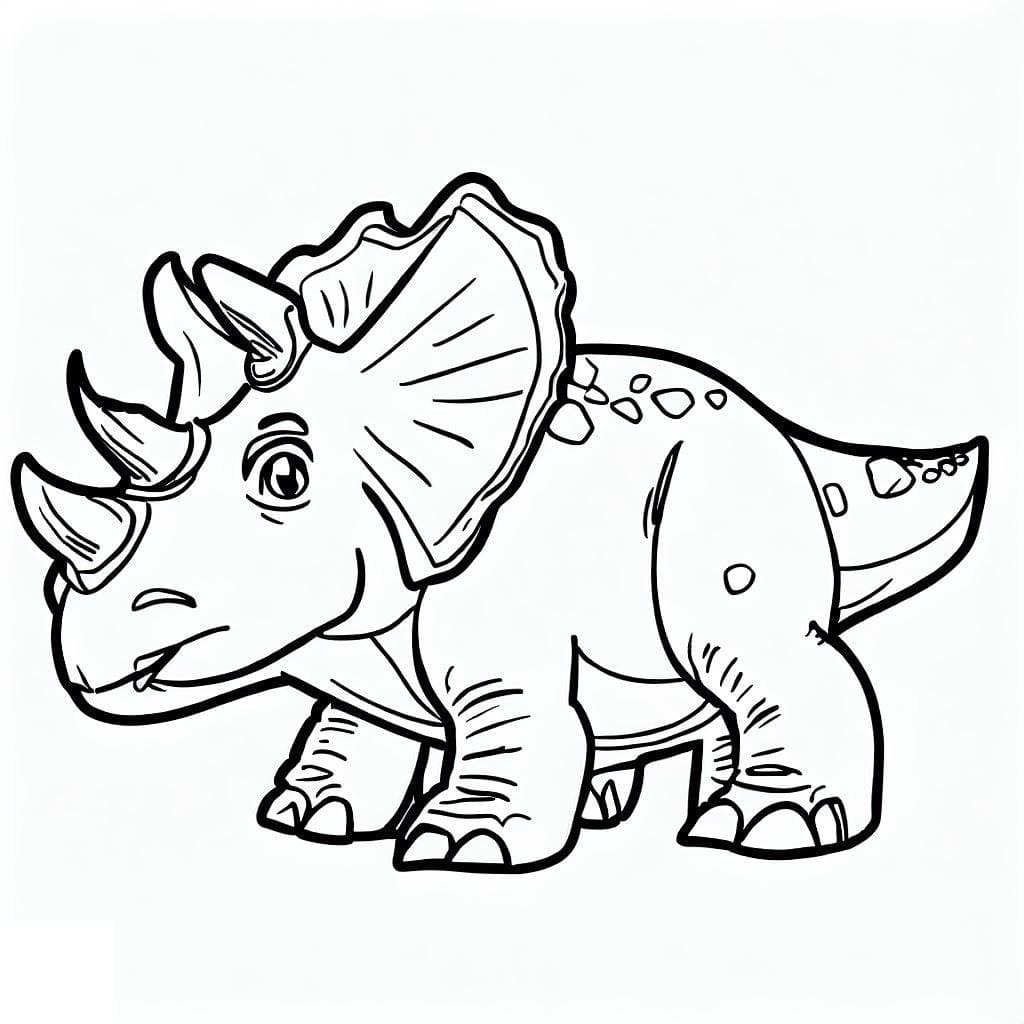 Kolorowanka Narysuj a Triceratops