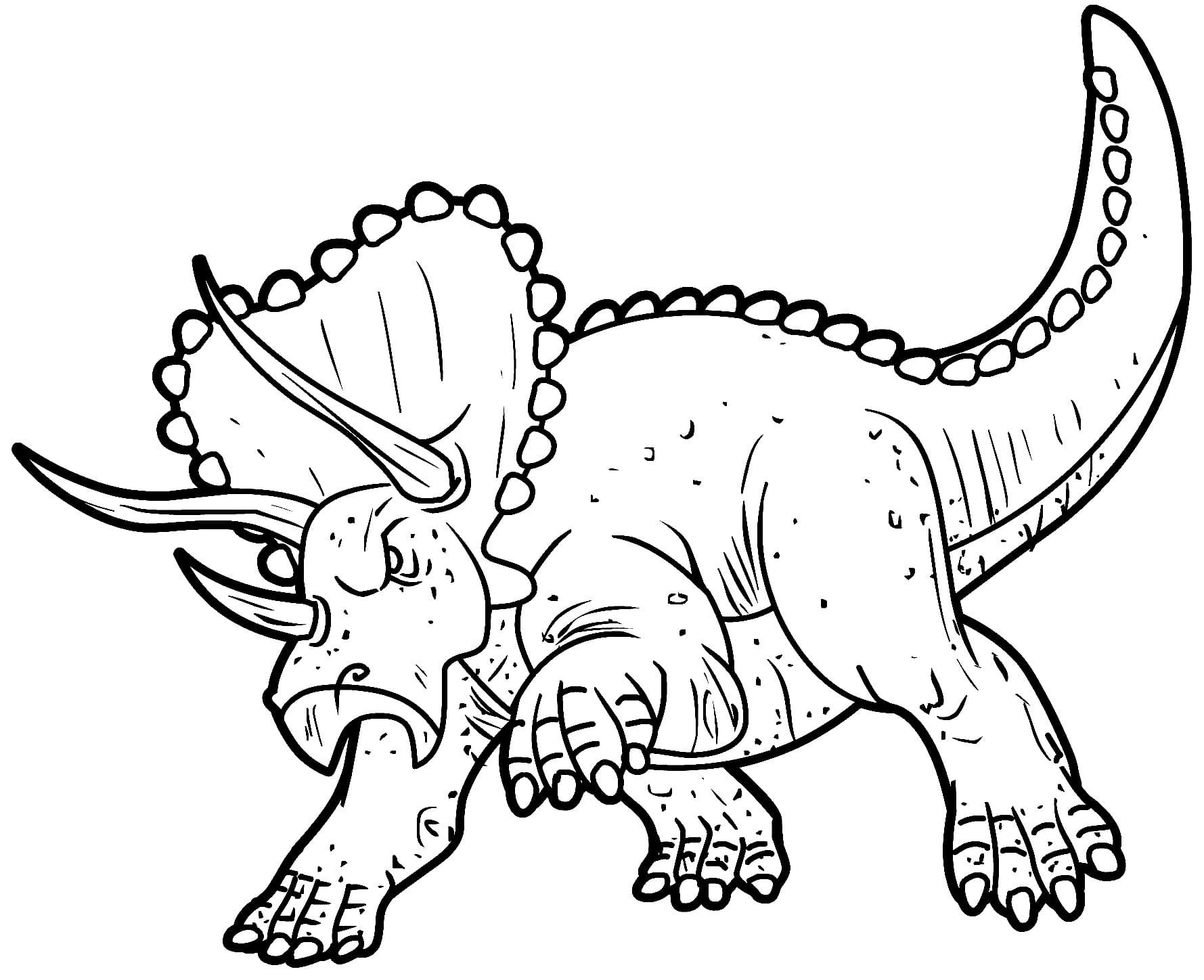 Kolorowanka Wściekły Triceratops