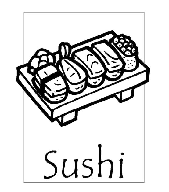 Kolorowanki Darmowe sushi