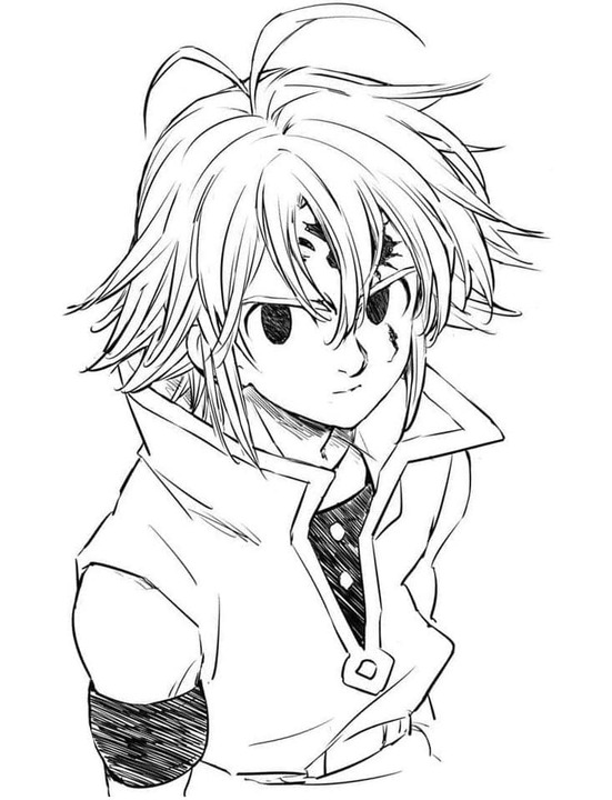 Kolorowanka Losowanie meliodas