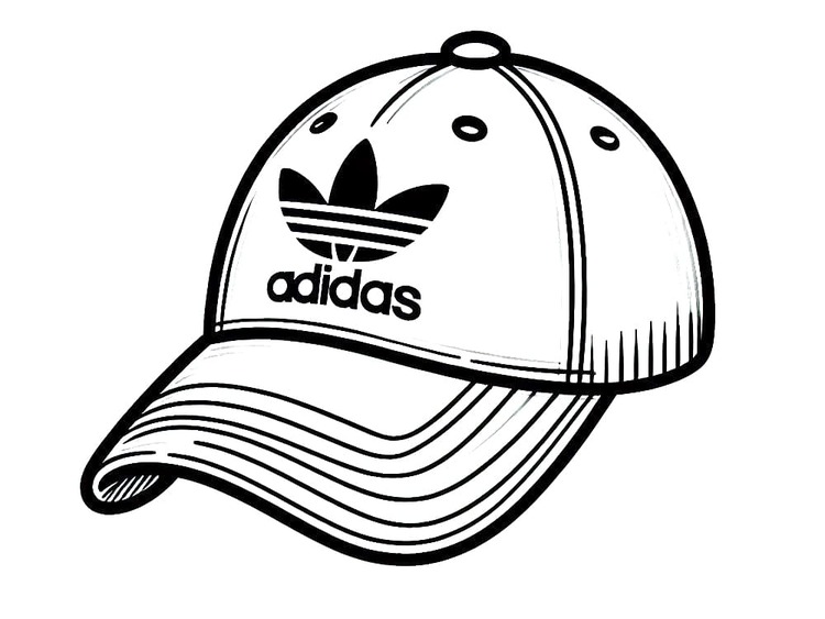 Kolorowanka Narysuj Adidas czapkę