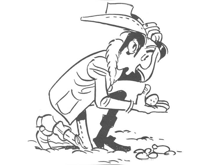 Kolorowanka Narysuj Lucky Luke 4