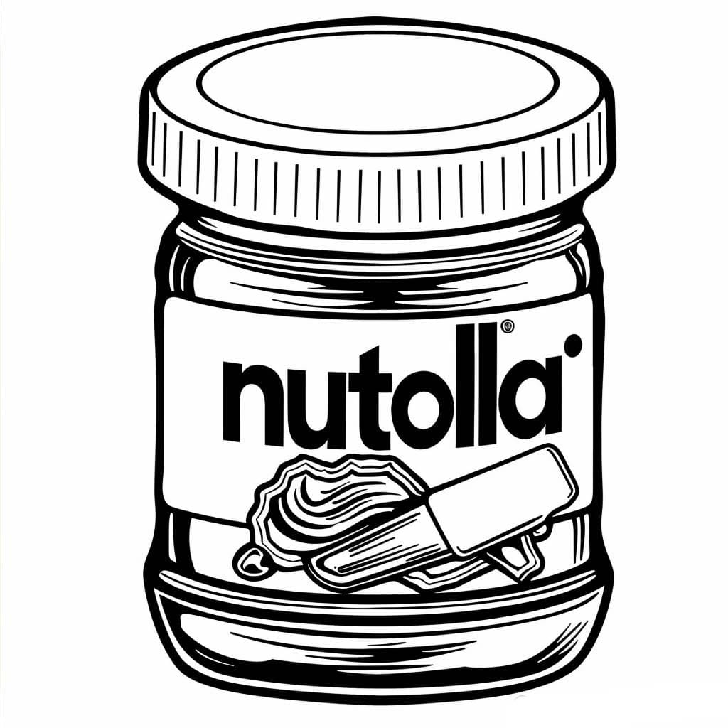 Kolorowanka Narysuj Nutella 2