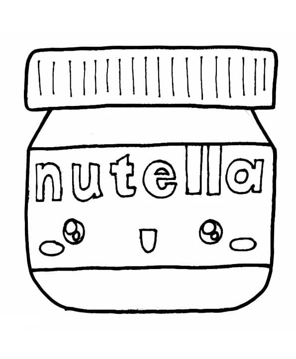 Kolorowanki Narysuj Nutella do druku