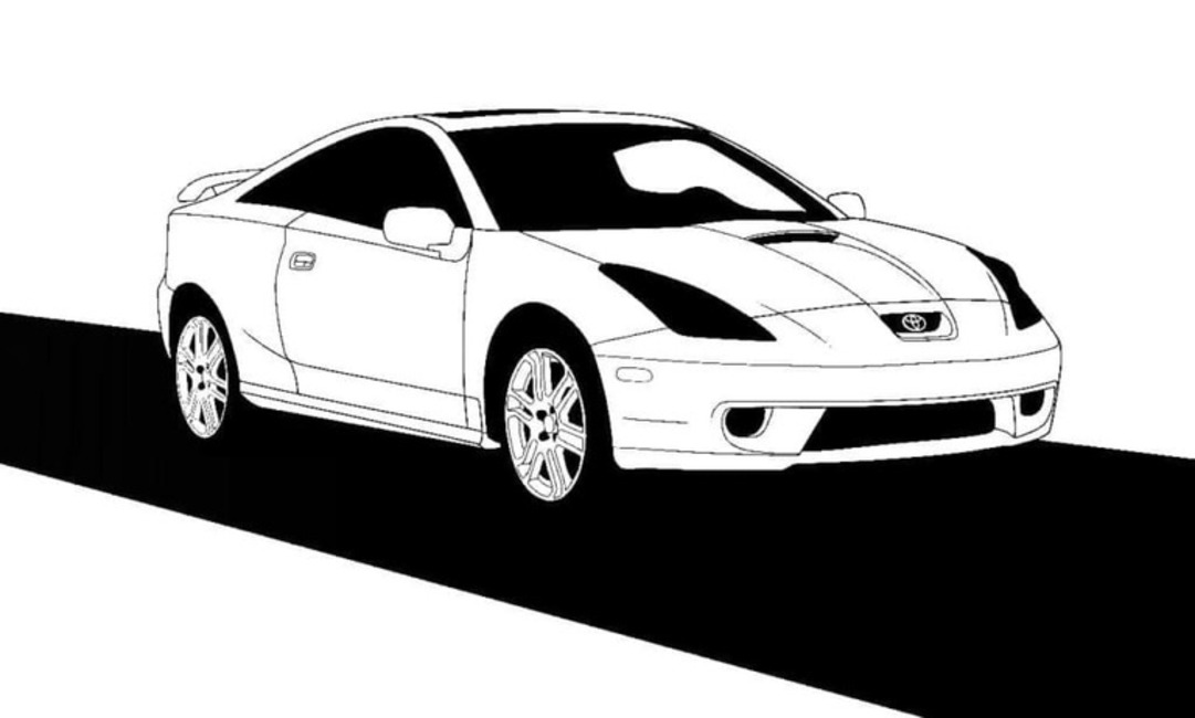 Kolorowanki Narysuj Toyota Celica