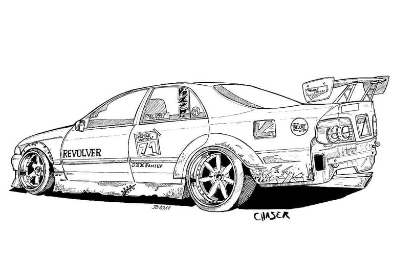 Kolorowanki Narysuj Toyota Chaser