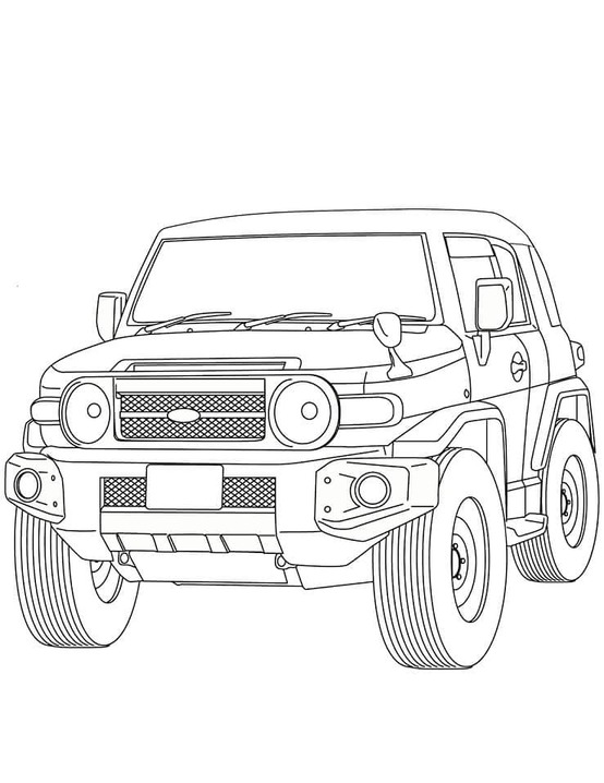 Kolorowanka Narysuj Toyota FJ Cruiser