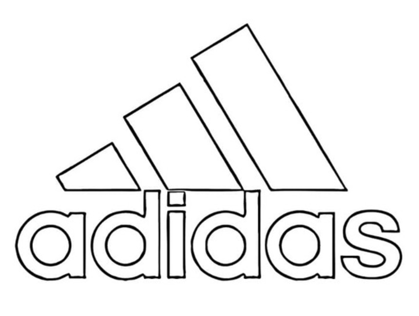 Kolorowanka Narysuj Wydrukuj logo adidas