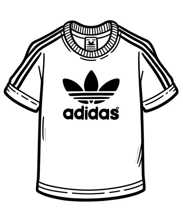 Kolorowanka Narysuj koszulkę Adidas