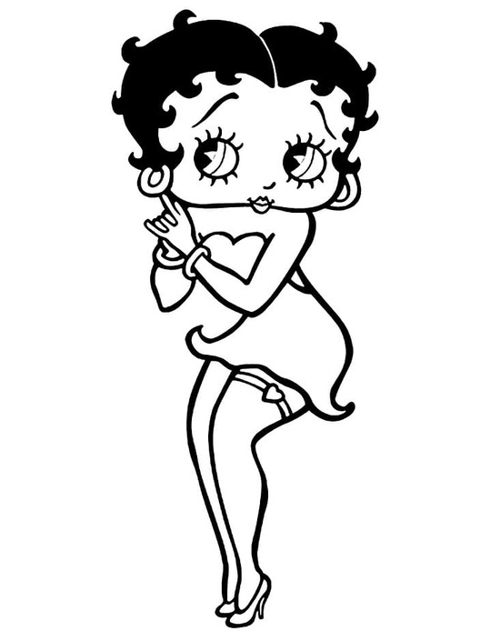 Kolorowanka Narysuj ładnie Betty Boop