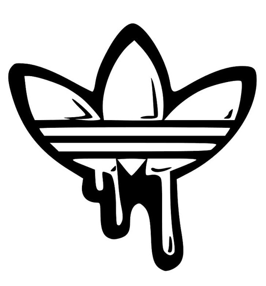 Kolorowanka Narysuj logo Adidas do wydrukowania za darmo