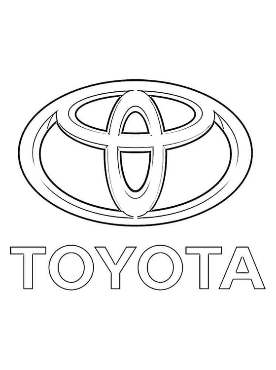 Kolorowanki Narysuj logo Toyota