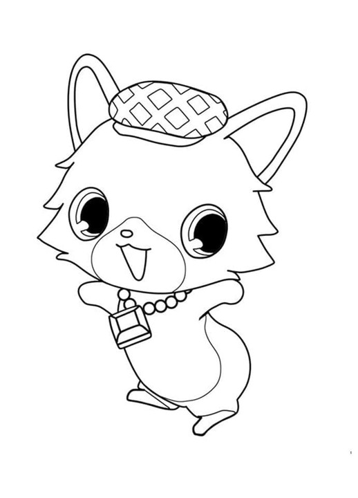 Kolorowanka Narysuj nephrite z Jewelpet