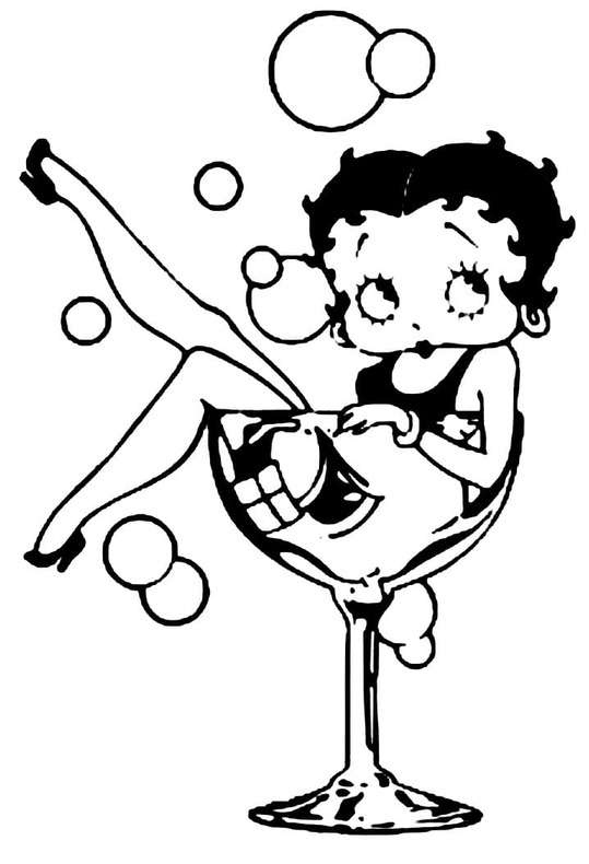 Kolorowanka Narysuj za darmo Betty Boop