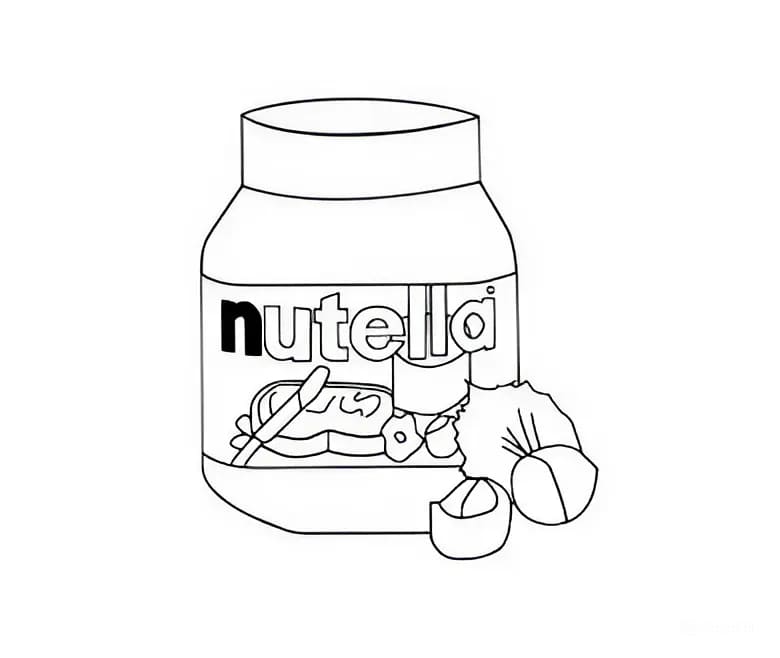 Kolorowanki Obraz Nutella