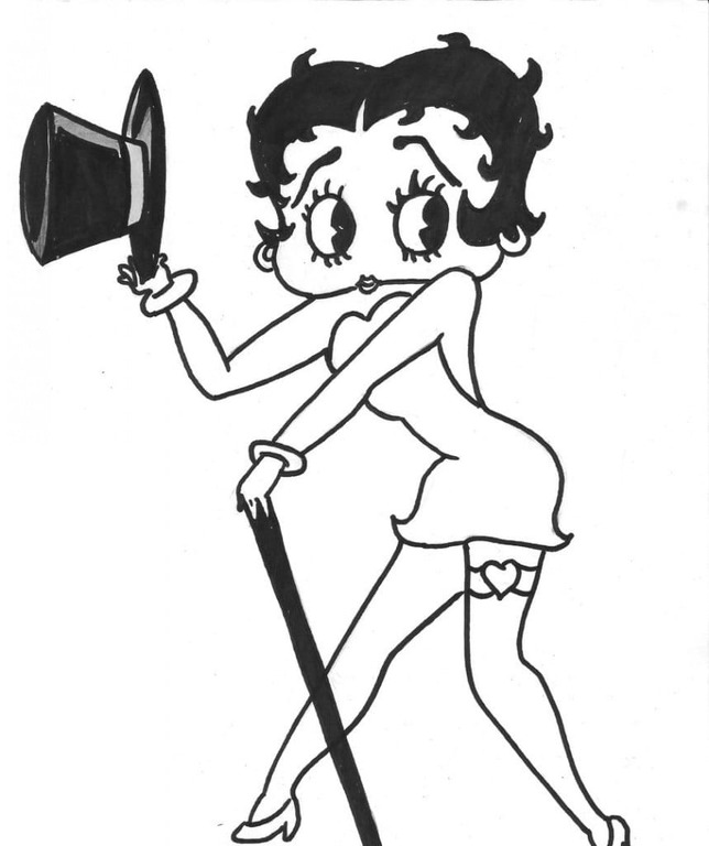 Kolorowanka Rysowanie Betty Boop