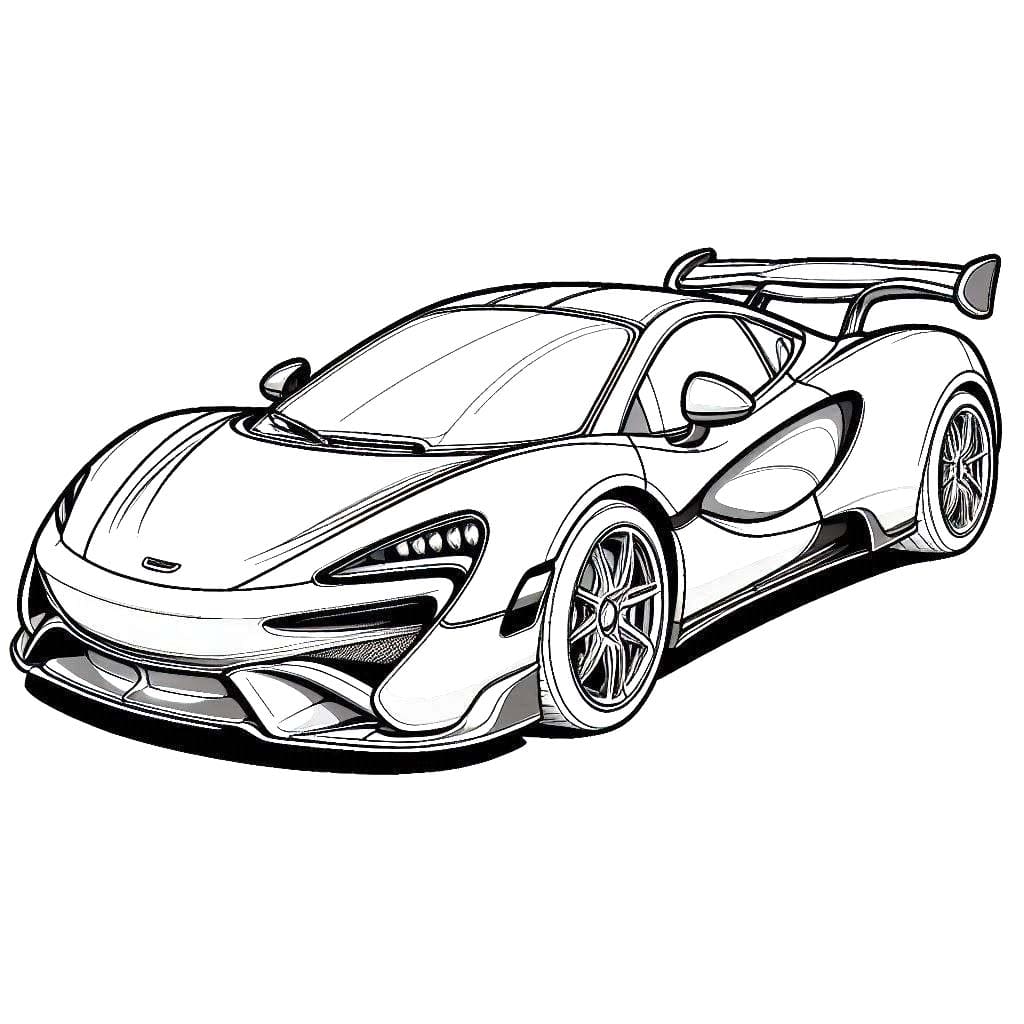 Kolorowanka Narysuj McLaren 4