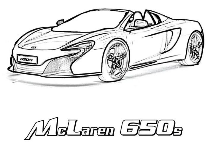 Kolorowanka Narysuj McLaren 650S