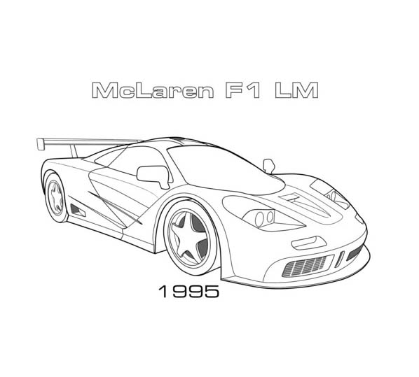 Kolorowanka Narysuj McLaren F1 LM