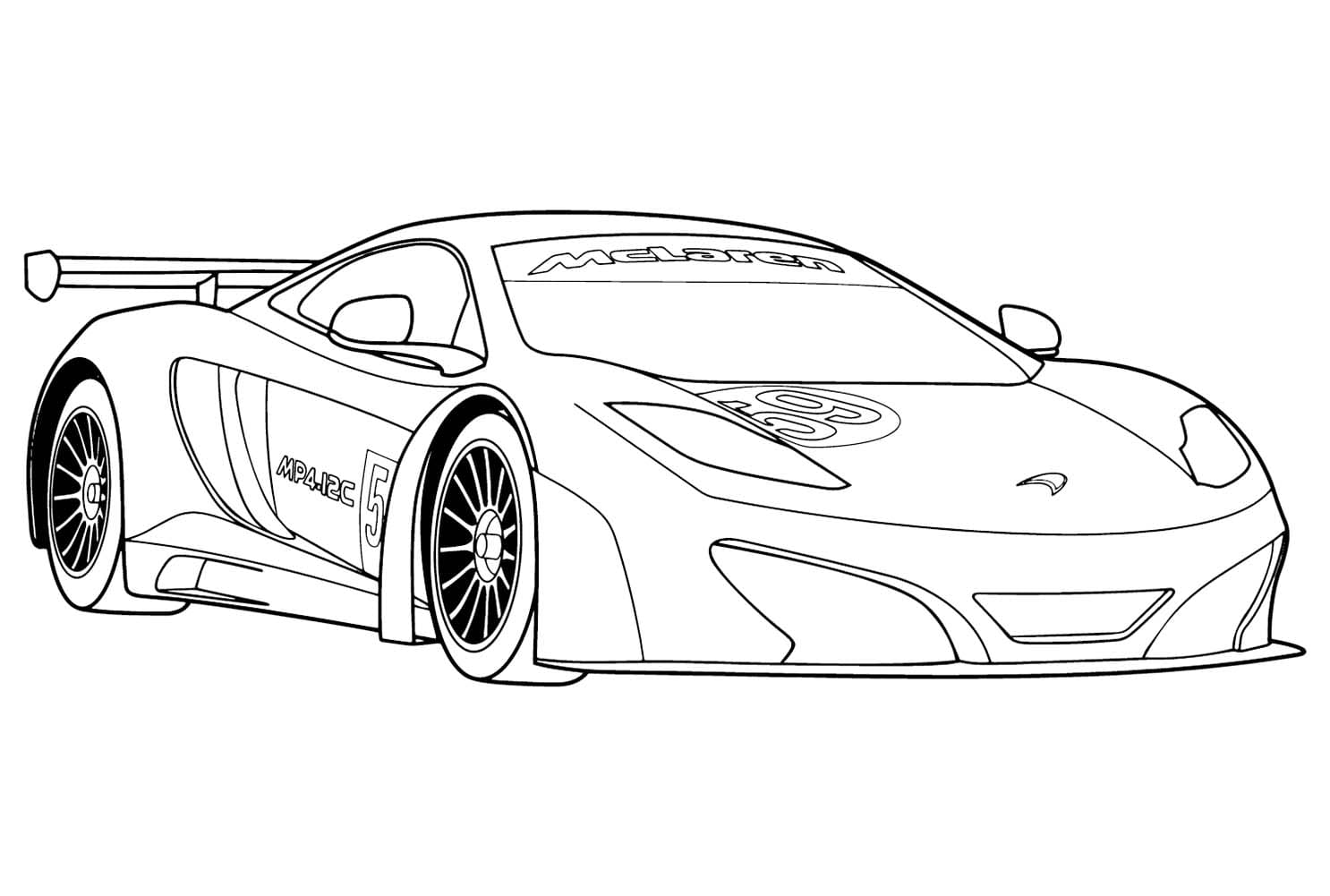 Kolorowanka Narysuj McLaren MP4 12C GT3